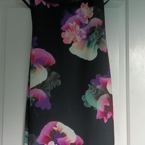 Floral Sleeveless Dress Off Shoulder Knee Length